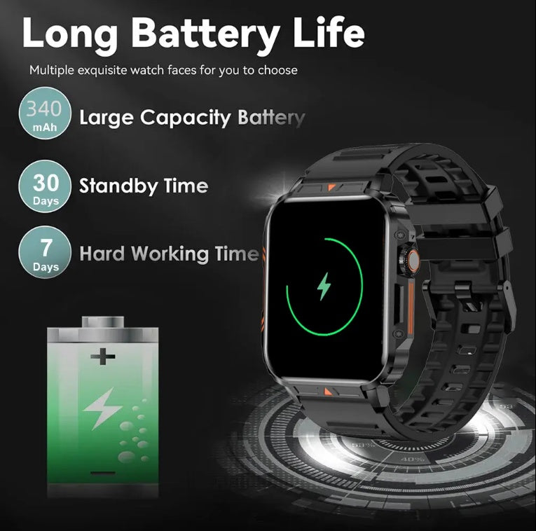 Sports Square Smartwatch Answer Call